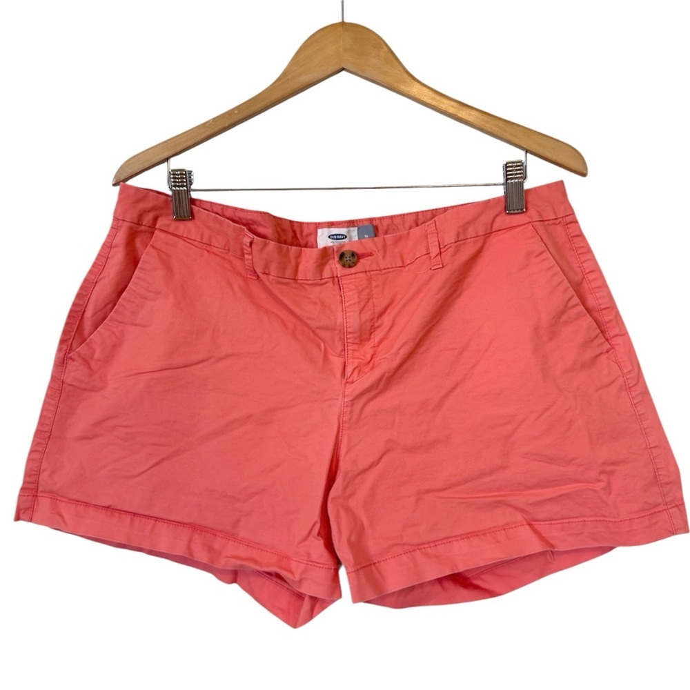 🌈 6/$60 Old Navy Melon Shorts Front Back Pockets Size 14 Cotton Spandex Mid Rise